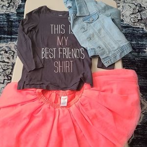 Shirt, skirt, and Jean Jacket